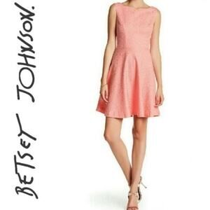 Betsey Johnson Barbie Pink Sleeveless Floral Fit and Flare Dress Size 6